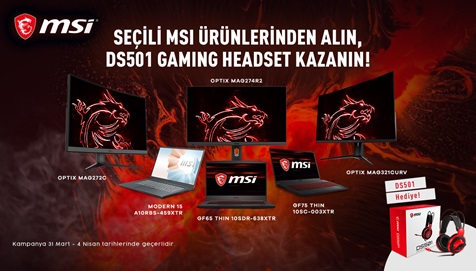 MSI DS501 Gaming Headset Kampanyası