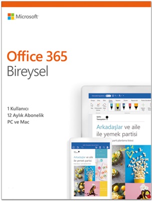 Microsoft 365 Bireysel Kutu 1 Yıl (QQ2-01770)  