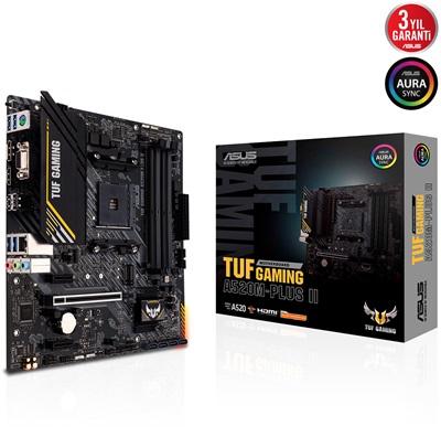 Asus TUF Gaming A520M-PLUS II 4800mhz(OC) RGB M.2 AM4 mATX Anakart