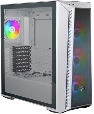 Cooler Master MB520 RGB Tempered Glass White USB 3.2 ATX Mid Tower Kasa 