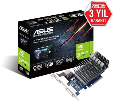 Asus GeForce GT 710 1-SL 1GB DDR3 64 Bit Ekran Kartı