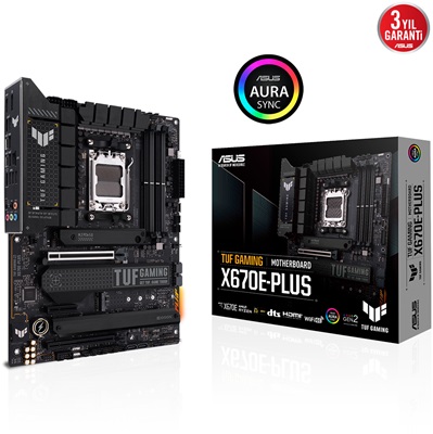 Asus TUF Gaming X670E-Plus 6400mhz(OC) RGB M.2 AM5 DDR5 ATX Anakart
