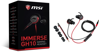 MSI GH10 Kulakiçi Mikrofonlu Siyah/Kırmızı Gaming Kulaklık 