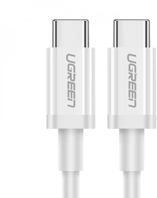 UGREEN USB C to USB C 3A Beyaz 50cm Hızlı Şarj ve Data Kablosu  