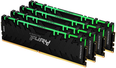 Kingston 128GB(4x32) Fury Renegade RGB 3200mhz CL16 DDR4  Ram (KF432C16RBAK4/128)
