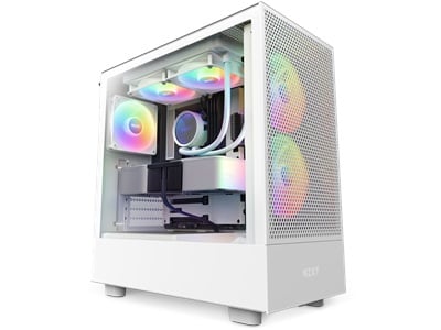 NZXT H Series H5 (2023) Flow Edition White Tempered Glass RGB USB 3.2 ATX Mid Tower Kasa 