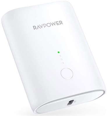RAVPower Mini 10000mAh PD & QC 2-Port 18W Beyaz Power Bank Taşınabilir Şarj Cihazı 