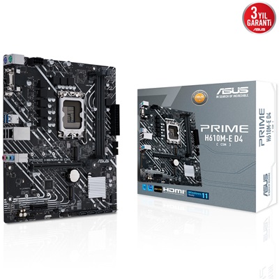 Asus PRIME H610M-E DDR4-CSM 3200mhz(OC) M.2 1700p mATX Anakart