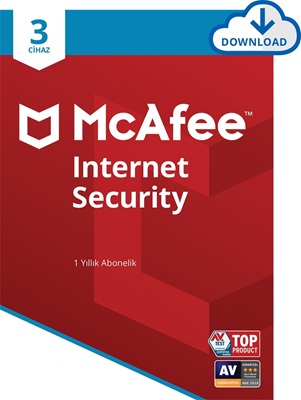 McAfee İnternet Güvenlik 3 Cihaz Windows , MacOS , IOS , Android Elektronik Lisans (MIS114NR3RAAD)  