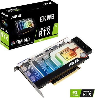 Asus GeForce RTX 3070 8G EKWB 8GB GDDR6 256 Bit LHR Ekran Kartı