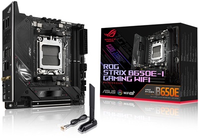 Asus Rog Strix B650E-I Gaming WiFi 6400mhz(OC) RGB M.2 AM5 DDR5 Mini-ITX Anakart
