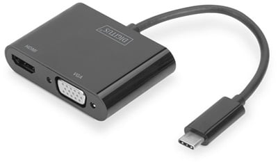 Digitus DA-70858 USB Type-C to HDMI-VGA Çevirici   
