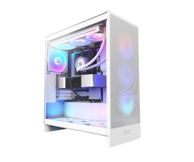 NZXT H7 Flow(2024) RGB White Tempered Glass USB 3.2 ATX Mid Tower Kasa 