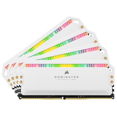 Corsair 32GB(4x8) Dominator Platinum RGB  Beyaz 3600mhz CL18 DDR4  Ram (CMT32GX4M4C3600C18W)