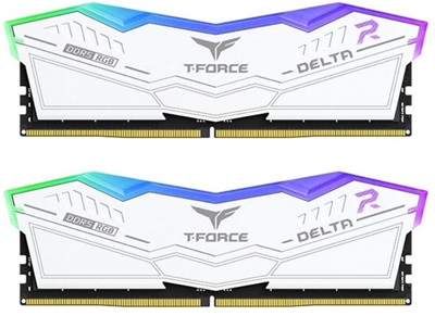 Team T-Force 32GB(2x16) Delta RGB White EXPO 7800mhz CL38 DDR5  Ram (FF4D532G7800HC38DDC01)