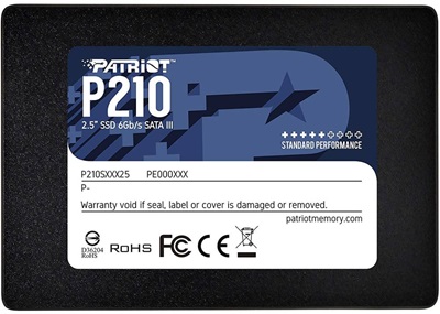 Patriot 256GB P210 Okuma 500MB-Yazma 400MB SATA SSD Harddisk (P210S256G25)