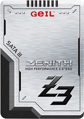 GeIL 256GB Zenith Z3 Okuma 520MB Yazma 470MB SATA SSD (GZ25Z3-256GP)