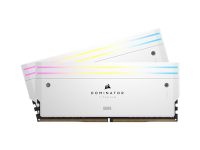 Corsair 48GB(2x24) Dominator Titanium White RGB 7000mhz CL36 DDR5  Ram (CMP48GX5M2B7000C36W)