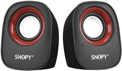 Snopy SN-120 1+1 Siyah/Kırmızı USB Hoparlör 