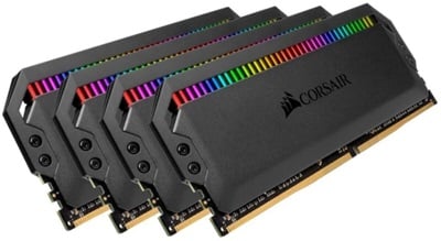 Corsair 32GB(4x8) Dominator Platinum RGB Siyah 3600mhz CL18 DDR4  Ram (CMT32GX4M4C3600C18)