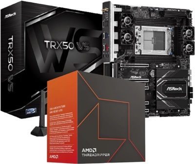 ASRock TRX50 WS WiFi 7600mhz(OC) RGB M.2 sTR5 E-ATX DDR5 Anakart AMD Ryzen Threadripper 7970X 5.30 Ghz 32 Çekirdek 128MB TRX50 sTR5 5nm İşlemci Avantajlı Paketi  