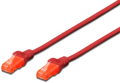 Digitus DK-1617-005/R U/UTP 0.5m Kırmızı Cat 6 Kablo  