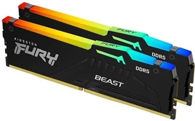 Kingston 32GB(2x16) Fury Beast RGB 5600mhz CL40 DDR5  Ram (KF556C40BBAK2-32)