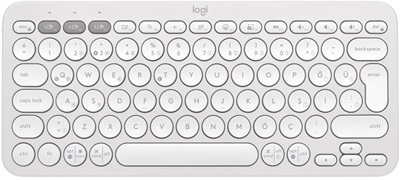 Logitech K380S Pebble Keys 2 Beyaz Sessiz Klavye 