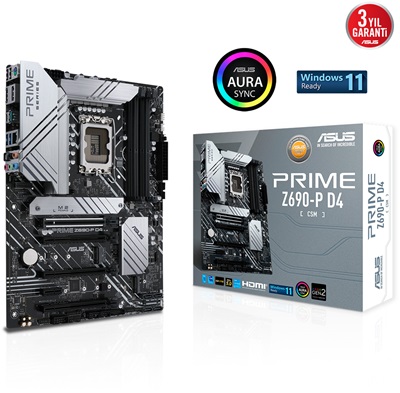 Asus Prime Z690-P DDR4-CSM 5333mhz(OC) RGB M.2 1700p ATX Anakart