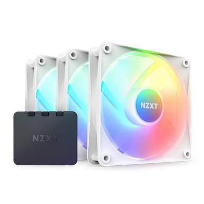 NZXT F120 RGB Core White 120 mm Fan (3'lü Set)  