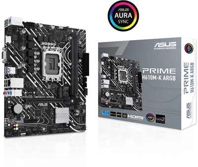 Asus PRIME H610M-K ARGB 5600mhz(OC) M.2 1700p mATX DDR5 Anakart