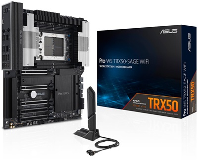 Asus Pro WS TRX50-SAGE WIFI 6400mhz(OC) M.2 TR5 CEB DDR5 Anakart