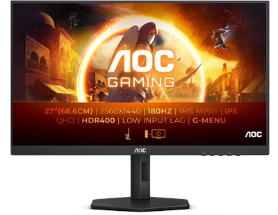 Aoc 27" Q27G4X 0.5ms 180hz HDMI,DisplayPort Adaptive Sync 2K FAST IPS Gaming Monitör