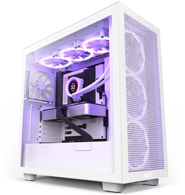 NZXT H7 Flow White Tempered Glass USB 3.2 ATX Mid Tower Kasa 