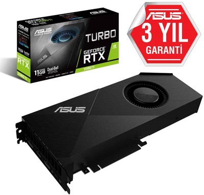 Asus GeForce RTX2080Ti Turbo 11GB GDDR6 352 Bit Ekran Kartı