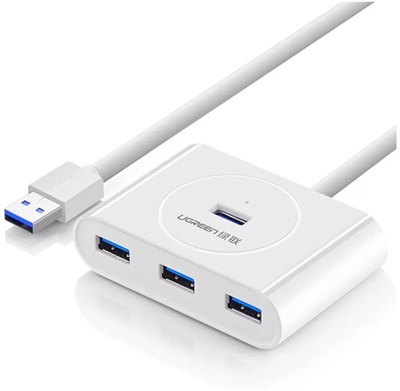 UGREEN USB 3.0 4 Portlu Beyaz 1m Hub Çoklayıcı  