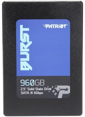 Patriot 960GB BURST Okuma 560MB-Yazma 540MB SATA SSD Harddisk (PBU960GS25SSDR)
