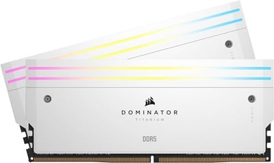 Corsair 96GB(2x48) Dominator Titanium RGB White 6600mhz CL32 DDR5  Ram (CMP96GX5M2B6600C32W)