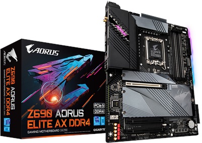 Gigabyte Z690 Aorus Elite AX DDR4 5333mhz(OC) RGB M.2 Wi-Fi 1700p ATX Anakart