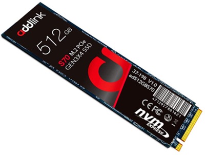 Addlink 512GB S70 NVMe Okuma 3400MB-Yazma 2000MB M.2 SSD (AD512GBS70M2P)