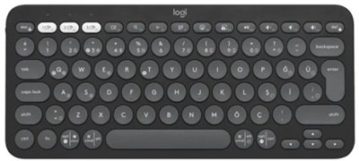 Logitech K380S Pebble Keys 2 Grafit Sessiz Klavye  