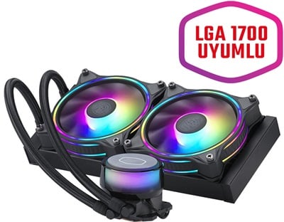 Cooler Master MasterLiquid ML240 ILLUSION ARGB 240 mm Intel(1700p)-AMD Uyumlu Sıvı Soğutucu 