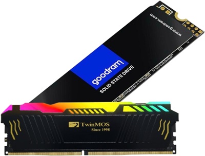 TwinMOS 8GB Concorde RGB 3200mhz CL16 DDR4 Ram (TMD48GB3200DRGB-C16) GoodRam 512GB PX500 NVMe Okuma 2000MB-Yazma 1600MB M.2 SSD (SSDPR-PX500-512-80) Avantajlı Paketi  
