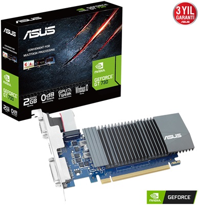Asus GeForce GT730 SL-2GD5-BRK-E 2GB GDDR5 64 Bit Ekran Kartı