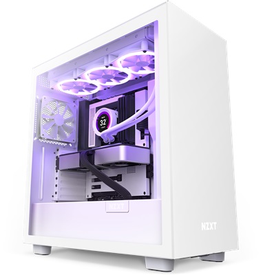 NZXT H7 White Tempered Glass USB 3.2 ATX Mid Tower Kasa 