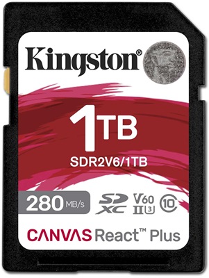 Kingston Kingston Canvas React Plus 1TB V60 SD Hafıza Kartı    