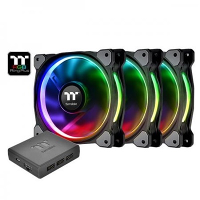 Thermaltake Riing Plus TT Premium Edition RGB 120 mm Fan (3'lü Set,Fan Kontrolcülü)