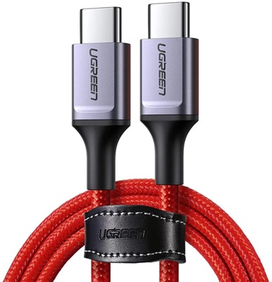 UGREEN 60W USB-C Kırmızı 1m Şarj Kablosu 