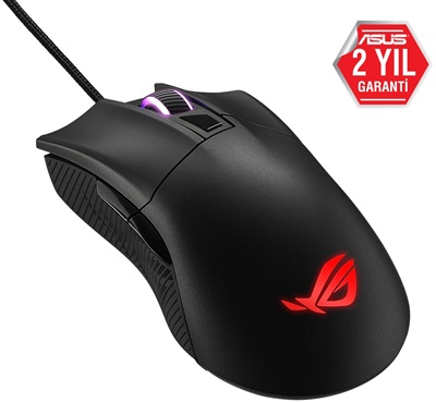 Asus Rog Gladius II Core Siyah RGB Optik Gaming Mouse 