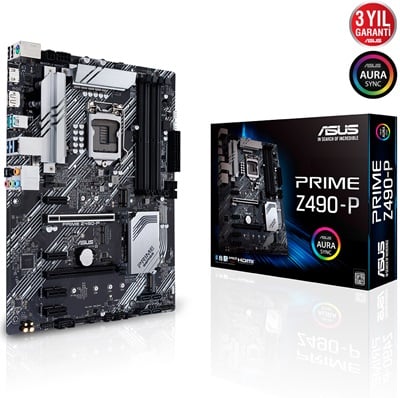 Asus Prime Z490-P 4600mhz(OC) RGB M.2 1200p ATX Anakart
